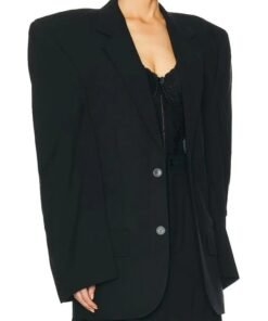 Hailey Bieber Oversized Wool Blazer