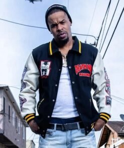 Death Row Records Patched Bomber Jacket Death Row Records Patched Bomber Jacket