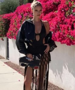 Leonie Hanne Short Body Black Leather Jacket