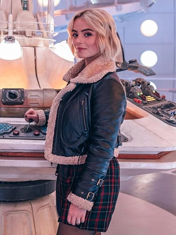 Doctor Who Ruby Sunday Shearling Leather Jacket Doctor Who Ruby Sunday Shearling Leather Jacket