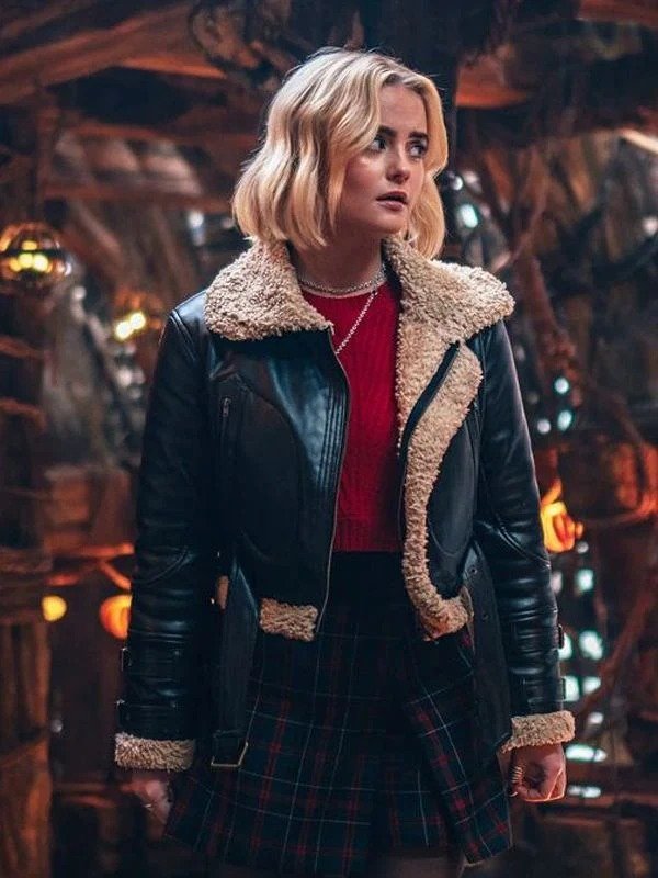 Doctor Who Ruby Sunday Shearling Leather Jacket Doctor Who Ruby Sunday Shearling Leather Jacket - Image 2