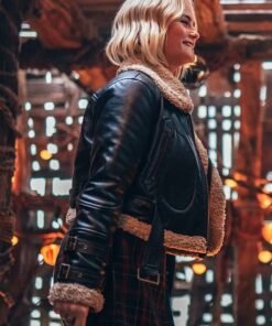 Doctor Who Ruby Sunday Shearling Leather Jacket Doctor Who Ruby Sunday Shearling Leather Jacket