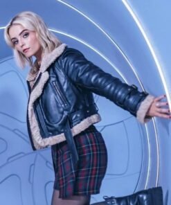 Doctor Who Ruby Sunday Shearling Leather Jacket Doctor Who Ruby Sunday Shearling Leather Jacket