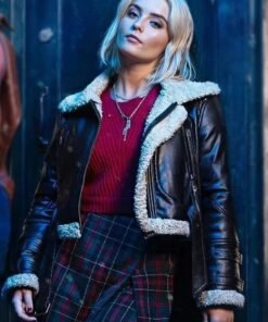 Doctor Who Ruby Sunday Shearling Leather Jacket Doctor Who Ruby Sunday Shearling Leather Jacket