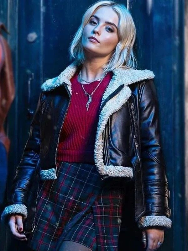 Doctor Who Ruby Sunday Shearling Leather Jacket Doctor Who Ruby Sunday Shearling Leather Jacket - Image 7