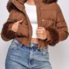 Dope Thief Liz Caribel Sierra Brown Fur Quilted Jacket