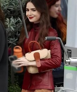 Alternative view of Emily In Paris S04 Lily Collins Leather Jacket