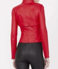 Emily in Paris S04 Lily Collins Red Leather Jacket