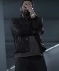 Eminem Houdini Black Trucker Jacket Eminem Houdini Black Trucker Jacket