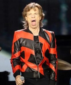 English Singer Mick Jagger Rolling Stones Liverpool Leather Jacket