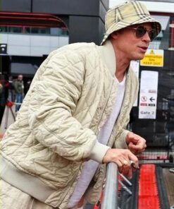 Alternative view of F1 Brad Pitt Quilted Jacket
