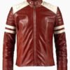 Fight Club Mayhem Red & White Leather Jacket - Shop Now