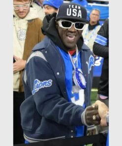 Flavor Flav Detroit Lions Varsity Bomber Jacket