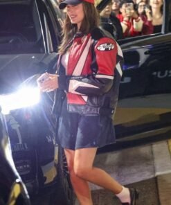 Eilishs Concert Hailey Bieber Motorcycle Leather Jacket