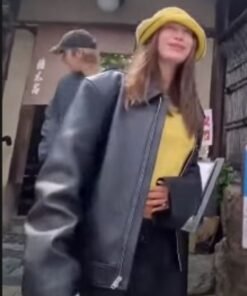 Hailey Bieber New York Yankees Blue Jacket