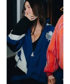 Hailey Bieber Toronto Maple Leafs Starter Jacket Hailey Bieber Toronto Maple Leafs Starter Jacket