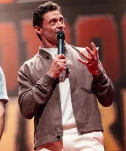 Alternative view of Hugh Jackman Deadpool & Wolverine Premiere Night Brown Jacket