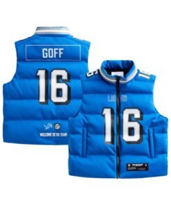 Jared Goff Detroit Lions Off Season Player Puffer Vest