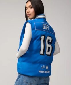 Jared Goff Detroit Lions Off Season Player Puffer Vest