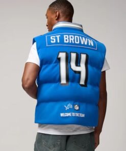 Jared Goff Detroit Lions Off Season Player Puffer Vest