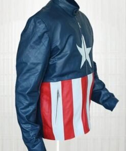 Alternative view of Jon Bon Jovi Concert Captain America Leather Jacket