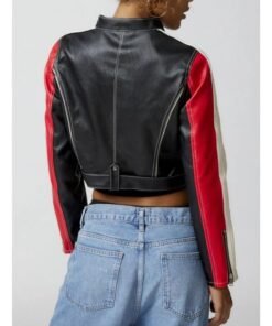 Jordan Vegan Leather Fitted Racer Moto Jacket Jordan Vegan Leather Fitted Racer Moto Jacket