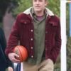 Ben Affleck Maroon Corduroy Jacket