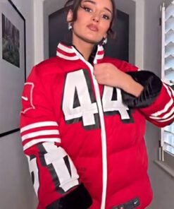 Kristin Juszczyk 49ers SF Red Puffer Jacket