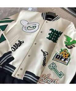 Lebron James Off White Kings Varsity Jacket