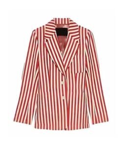 Alternative view of Lily Collins Emily In Paris S04 Red Stripe Blazer