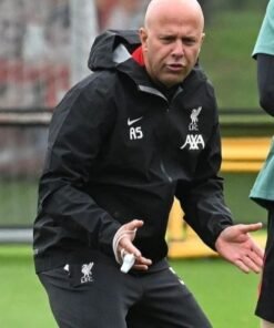 Liverpool FC Arne Slot Black Parachute Jacket