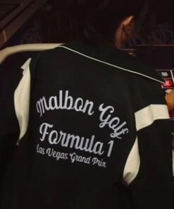 Malbon x formula 1 Grand Prix Green Letterman Jacket