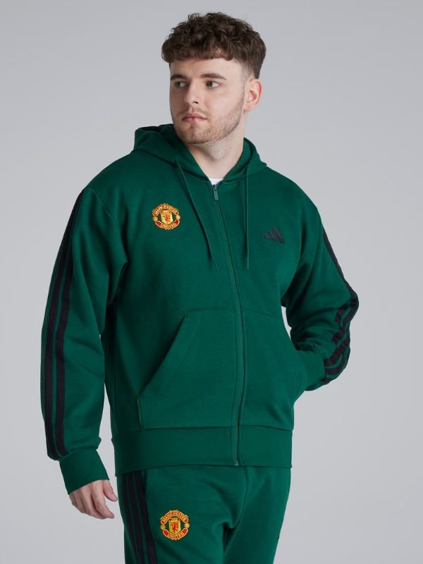 Manchester United x adidas Essentials 3-Stripes Tracksuit Manchester United x adidas Essentials 3-Stripes Tracksuit Green