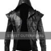 Mens Quilted Shoulders Black Bomber Leather Jacket Mens Quilted Shoulders Black Bomber Leather Jacket