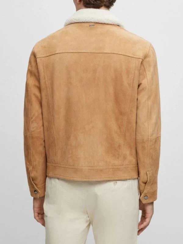 Mens Classic Shirt Style Genuine Goat Suede Jacket Mens Classic Shirt Style Genuine Goat Suede Jacket - Image 2