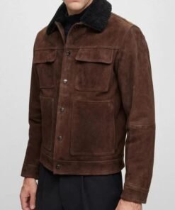 Mens Classic Shirt Style Genuine Goat Suede Jacket Mens Classic Shirt Style Genuine Goat Suede Jacket