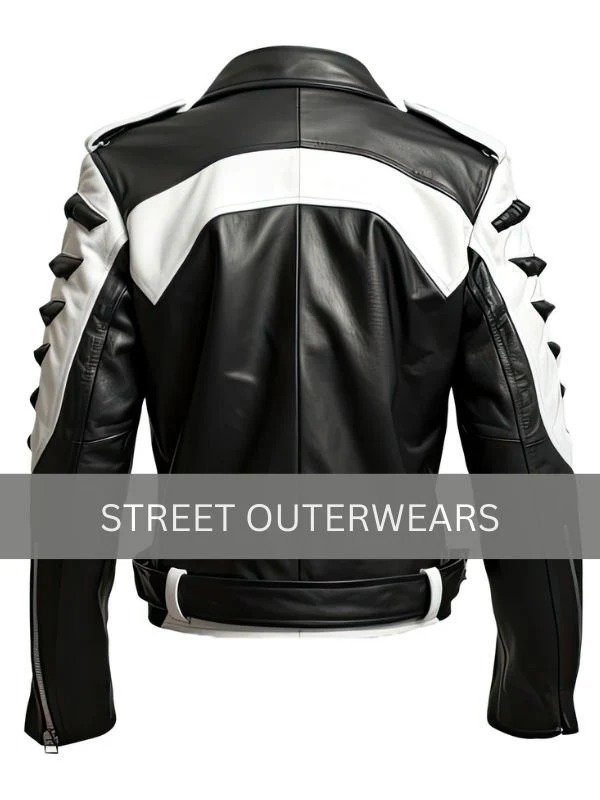 Mens Crossover Quilted Motorcycle Belted Leather Jacket Mens Crossover Quilted Motorcycle Belted Leather Jacket - Image 2
