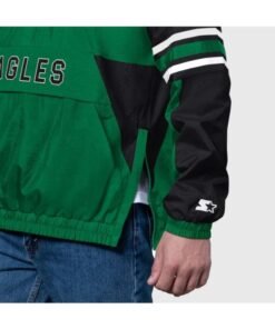 Mens-Starter-Kelly-Green-Philadelphia-Eagles-Vintage-Logo-Prospect-Half-Zip-Pullover-Jacket