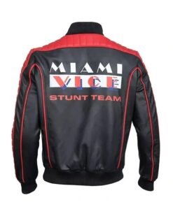 Alternative view of Miami Vice Team Ryan Gosling Black Leather Jacket