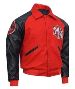 Michael Jackson Mickey Mouse Red Varsity Jacket