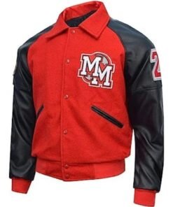 Michael Jackson Mickey Mouse Red Varsity Jacket
