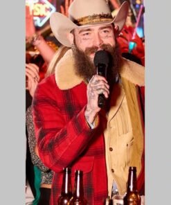 New Year Eve Nashville Big Bash Post Malone Red Plaid Jacket