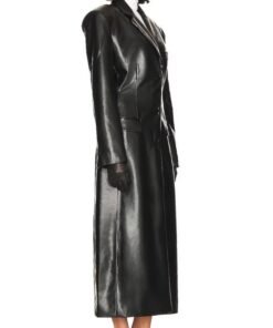 New York City Selena Gomez Black Leather Coat