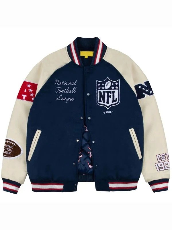 NFL GOLF WANG Letterman Full-Snap Jacket NFL GOLF WANG Letterman Full-Snap Jacket - Image 2
