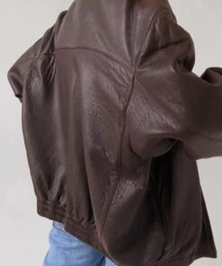 Oversized Full Grain Vintage Baggy Style Brown Leather Jacket