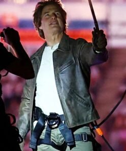 Paris 2024 Olympic Closing Ceremony Leather Jacket