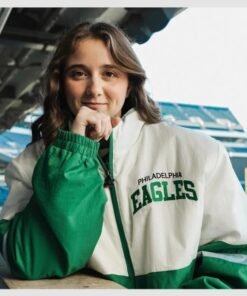 Alternative view of Philadelphia Eagles Green and White Starter Jacket