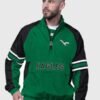 Philadelphia Eagles Starter Prospect Half-Zip Jacket Kelly Green