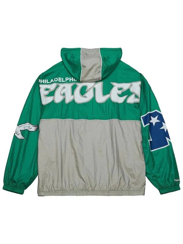 Philadelphia Eagles Team OG Anorak Half-Zip Windbreaker Jacket Philadelphia Eagles Team OG Anorak Half-Zip Windbreaker Jacket - Image 3