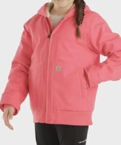 Pink Carhartt Jacket with Sherpa Hood